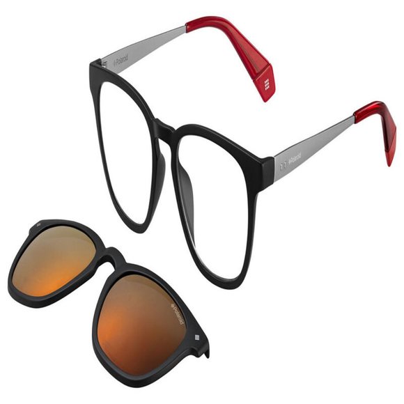 Polaroid Square Unisex Black/Red Acetate Frame main image 5